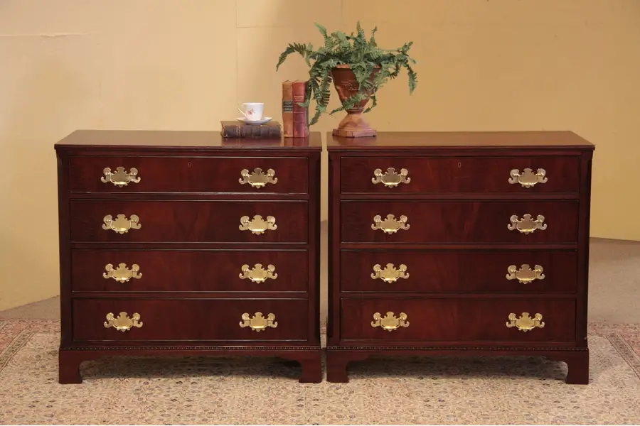 Photo of Pair of Kittinger Georgian Mahogany Chests