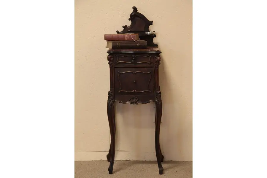 Photo of French Carved Antique Rosewood Nightstand