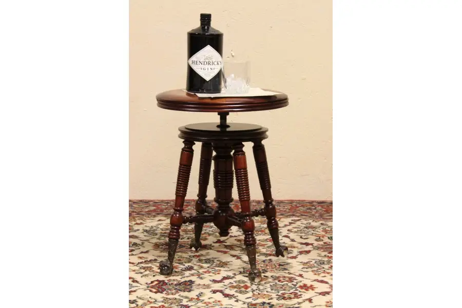 Photo of Swivel Adjustable Antique 1900 Piano or Organ Stool