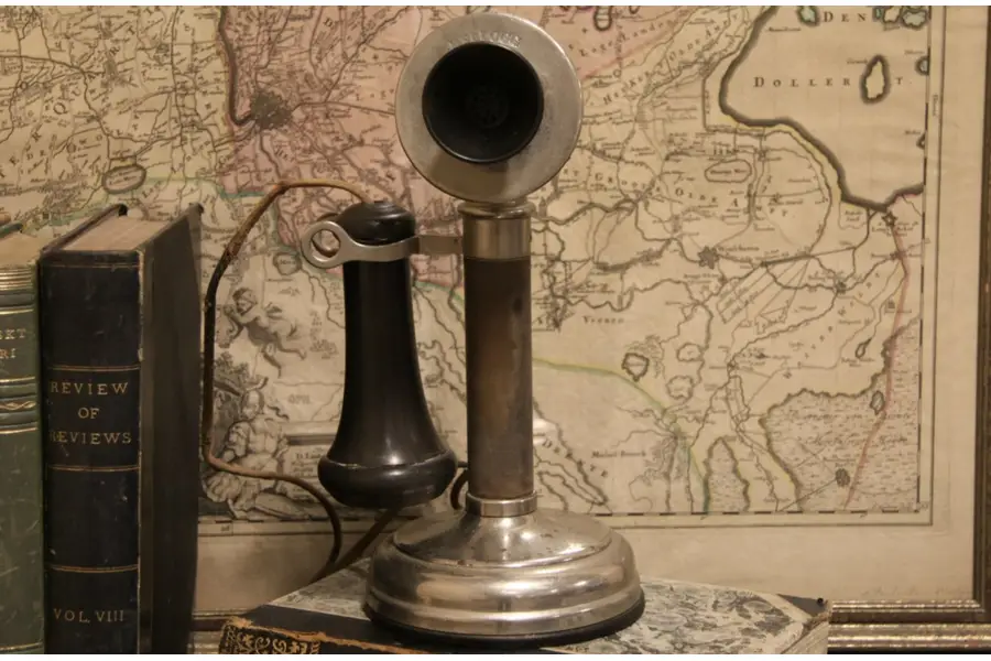 アンティーク　電話機　TELEPHONE 1908年　アメリカ ph1539nick.jpg.webp