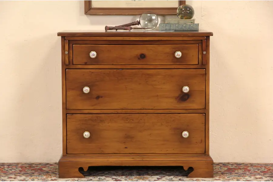 Photo of Pinetique Michigan 1940's Vintage Chest, Nightstand or Dresser, Shelf