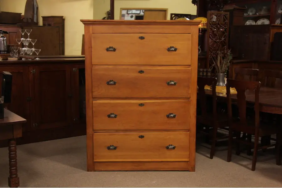 Photo of Country Pine Victorian 5' Tall Linen Chest