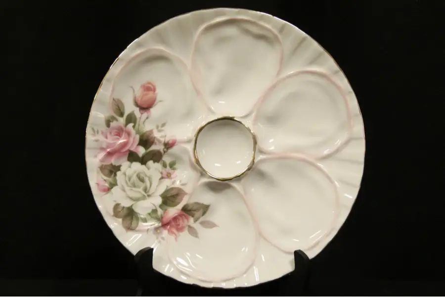 Photo of Pillivuyt France Vintage Hand Decorated Oyster Plate