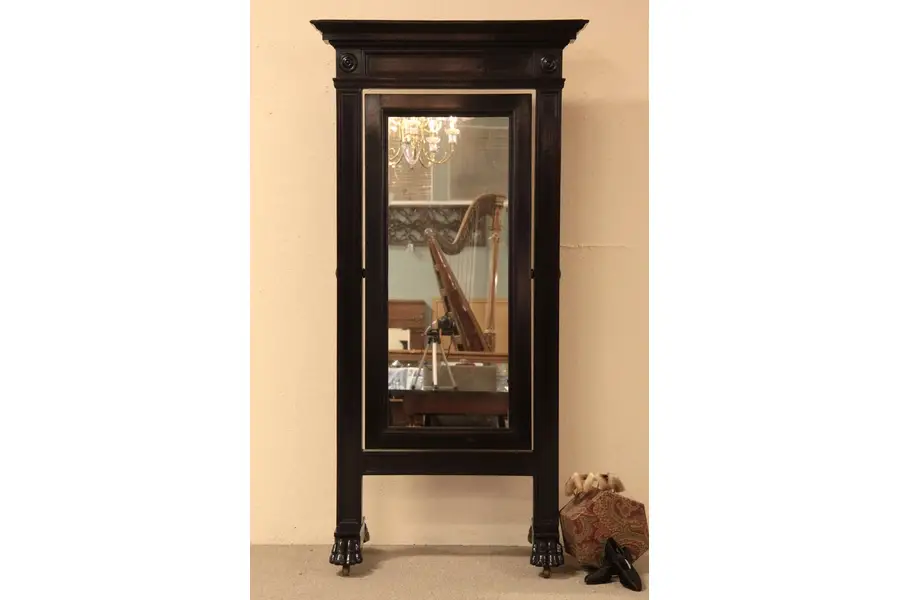 Photo of Swivel Antique Cheval or Dressing Mirror Claw Feet