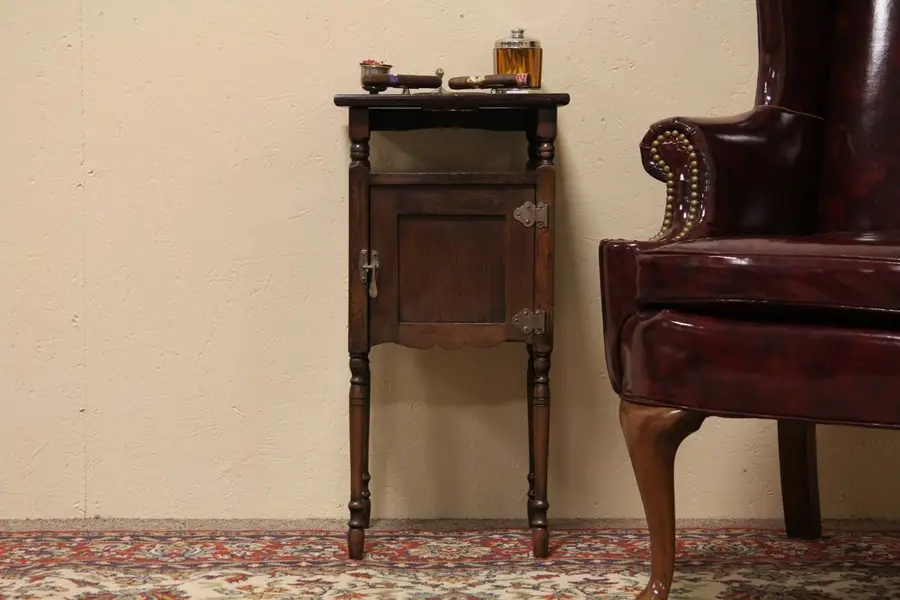 Photo of Humidor Antique 1920 Smoking Stand