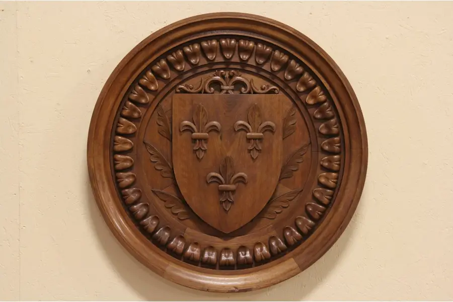 Photo of Carved Family Crest Coat of Arms Architectural Salvage