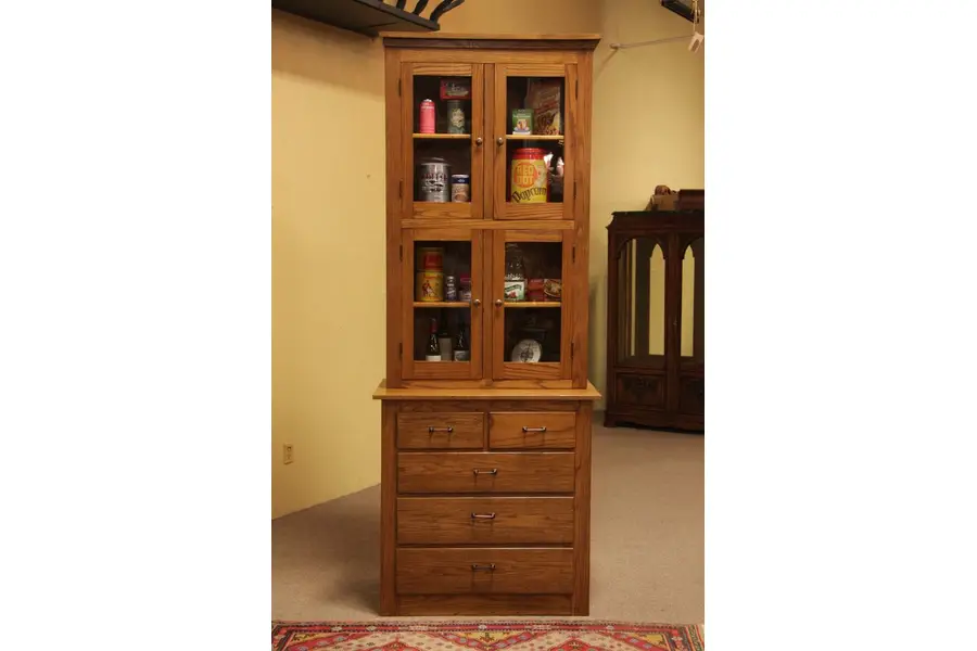 Photo of Arts & Crafts Mission Oak Pantry Cupboard, Bookcase