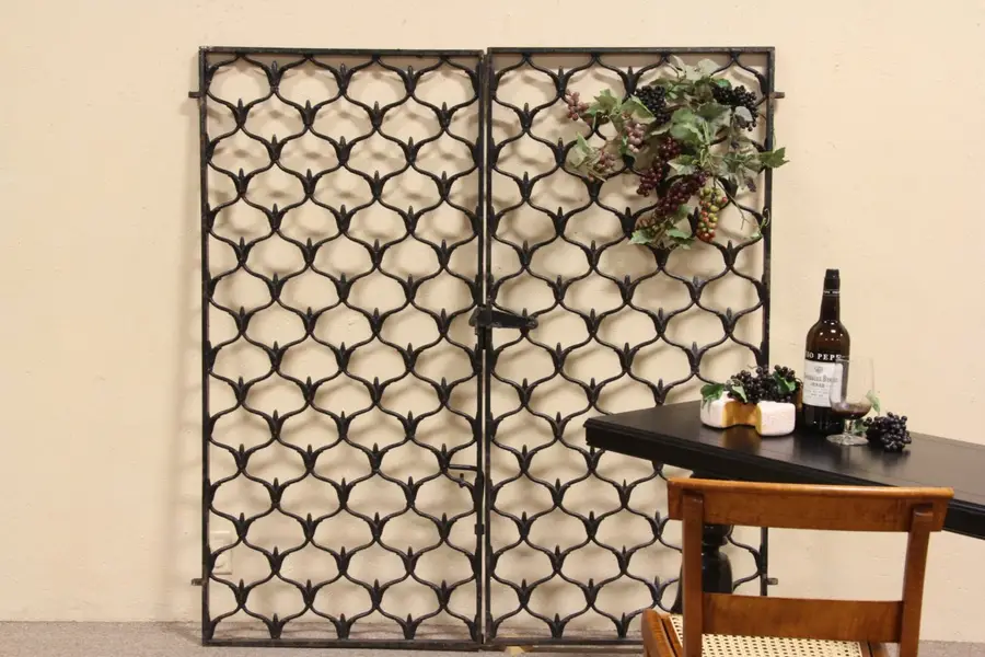 Photo of Pair of 1900's Iron Wine Cellar Doors or Garden Gates