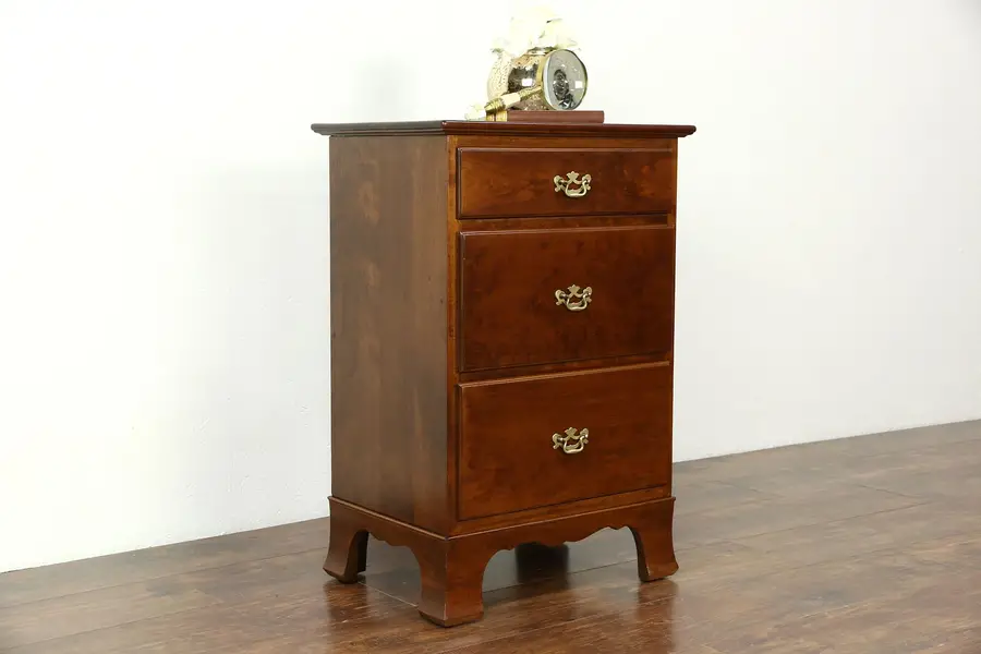 Photo of Stickley of NY Signed Vintage Cherry Chest, Nightstand or End Table