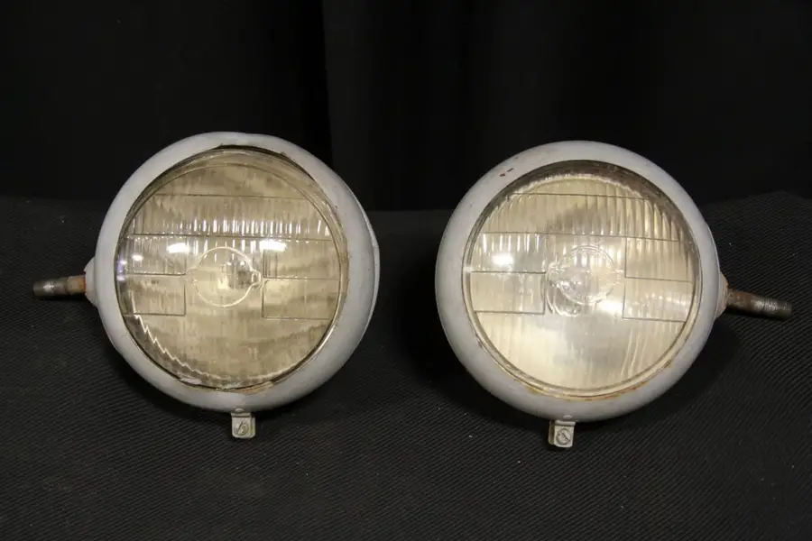 Photo of Pair of Ford 1930 9N Tractor Headlights with Lenses