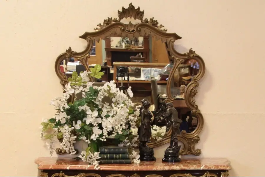 Photo of Carved Gold Mantel, Bath or Wall Mirror