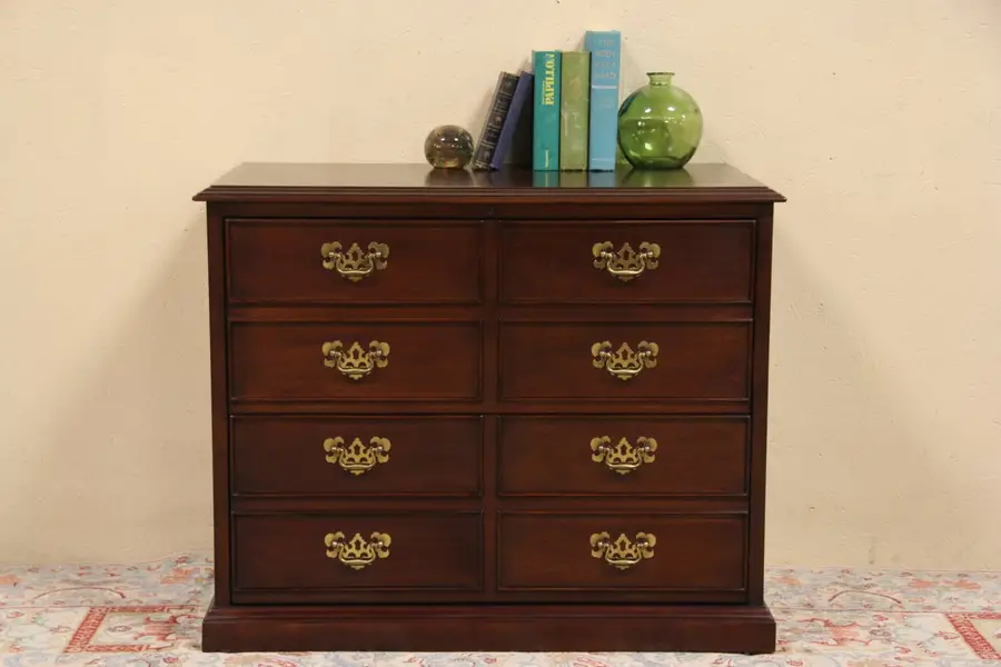 Photo of Traditional "Sligh" Mahogany Vintage Lateral File Cabinet