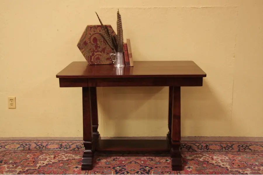 Photo of Mahogany Antique Library Desk or Hall Table