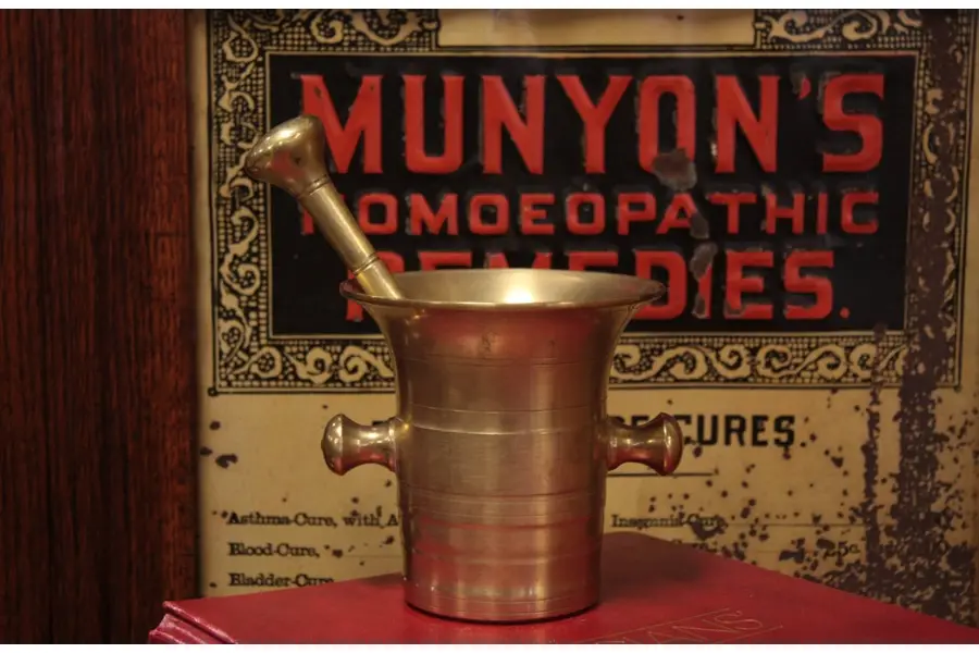 Photo of Brass Antique Drugstore Mortar & Pestle