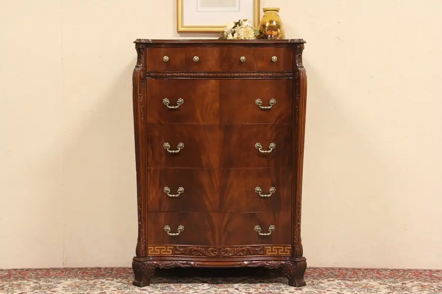 Photo of Georgian Vintage Mahogany Tall Chest