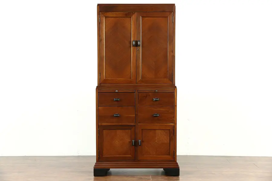 Photo of Art Deco 1930's Vintage Doctor Medical or Bathroom Cabinet, Signed Allison