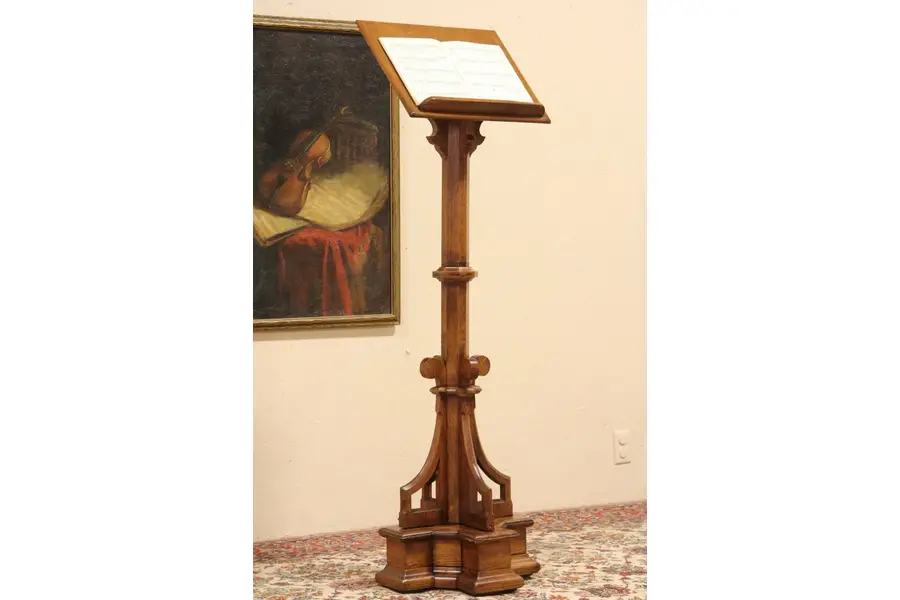 Photo of Victorian Oak Music Stand or Podium