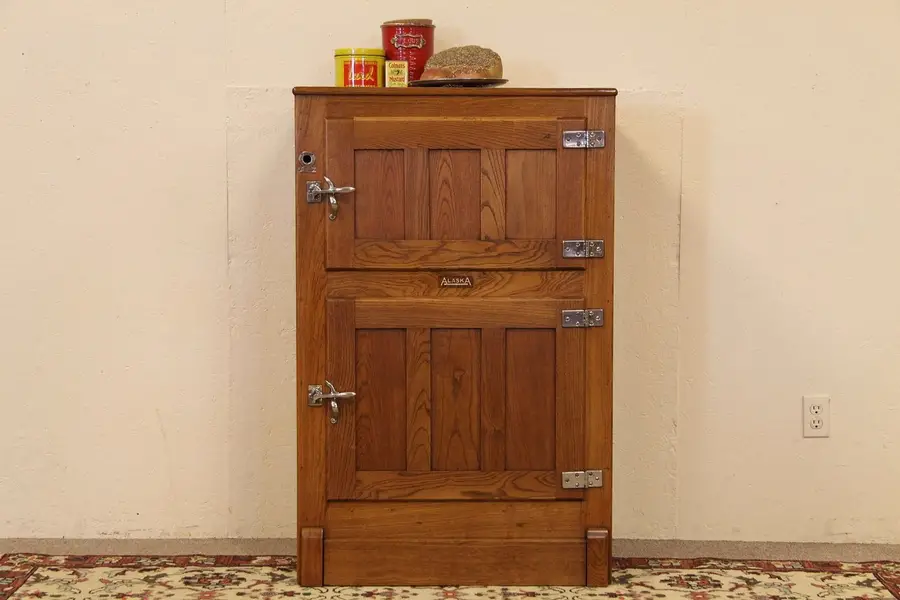 Photo of Victorian Oak Alaska Antique Ice Box