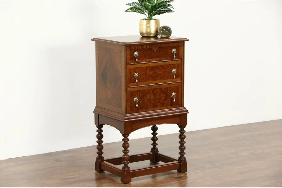 Photo of Silver or Jewelry Chest, Collector Cabinet, 1910 Antique Signed Scholles Chicago