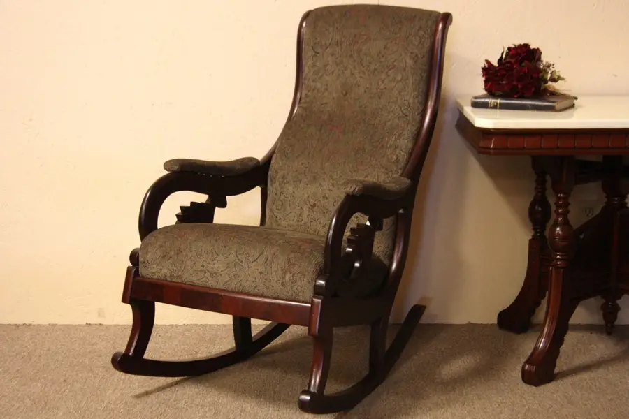 Photo of Victorian Carved Antique Lincoln Rocker
