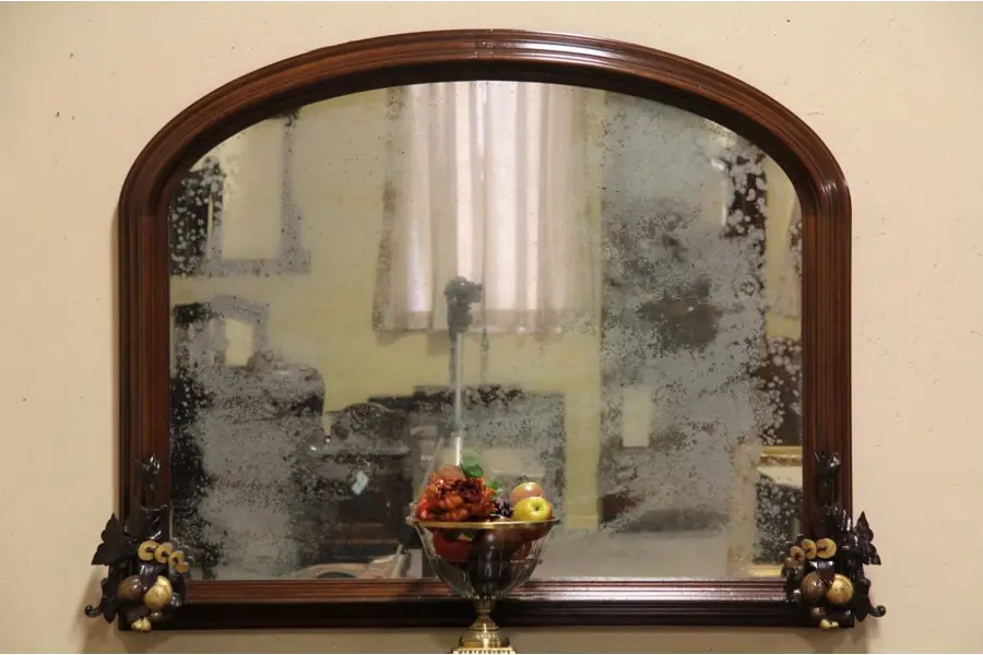 Photo of Victorian Carved Mantel or Sideboard Mirror