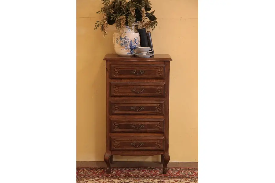 Photo of Country French Oak Lingerie Chest or Nightstand