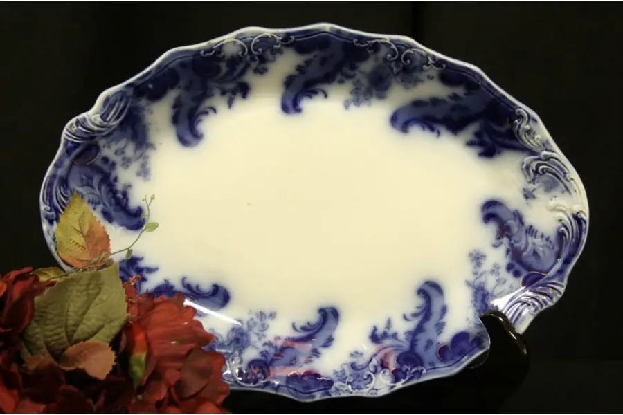 Photo of Flow Blue Argyle Pattern by Grindley 13