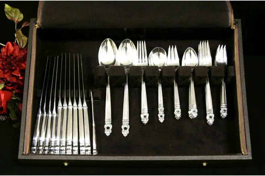 Photo of Set of 10 International Royal Danish Sterling Silver 4 Pc. Place Settings