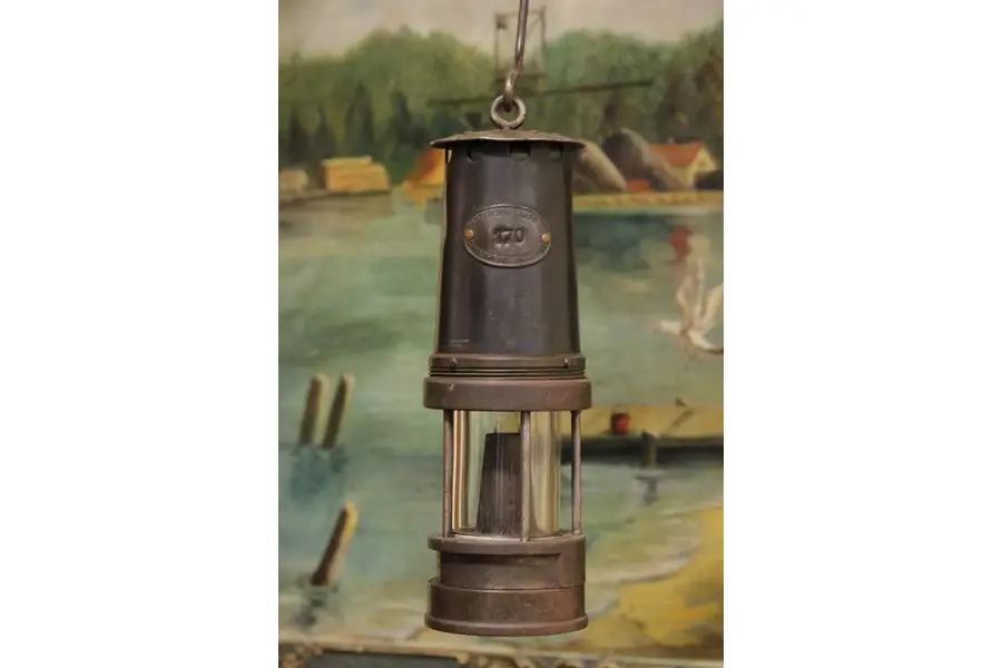 Photo of Patterson Gateshead Antique 1900 Bronze Coal Miner Lamp