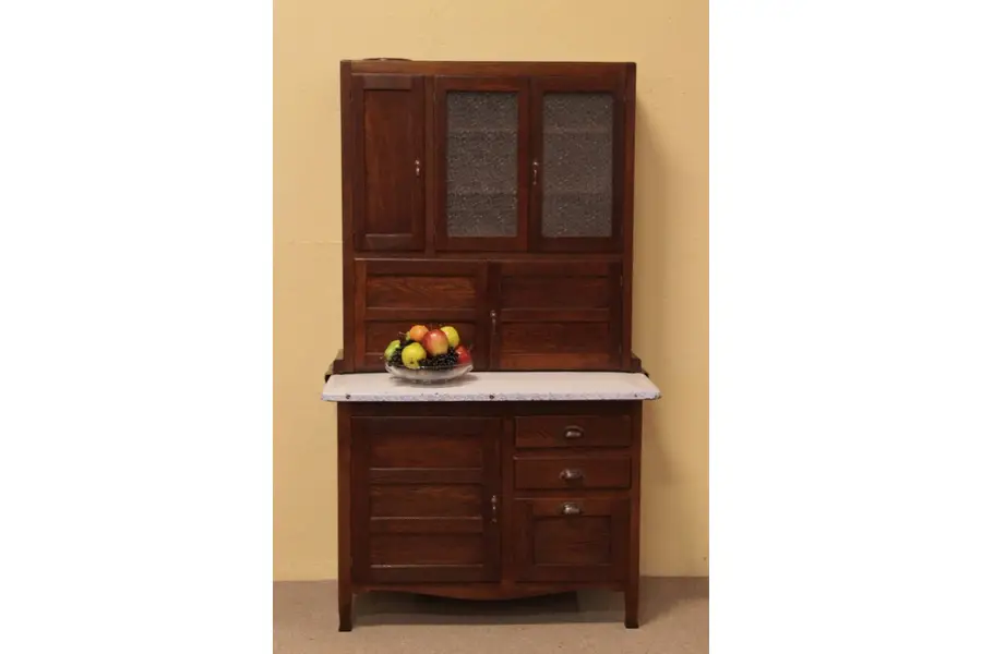 Photo of Victorian Antique Hoosier Oak Kitchen Cupboard