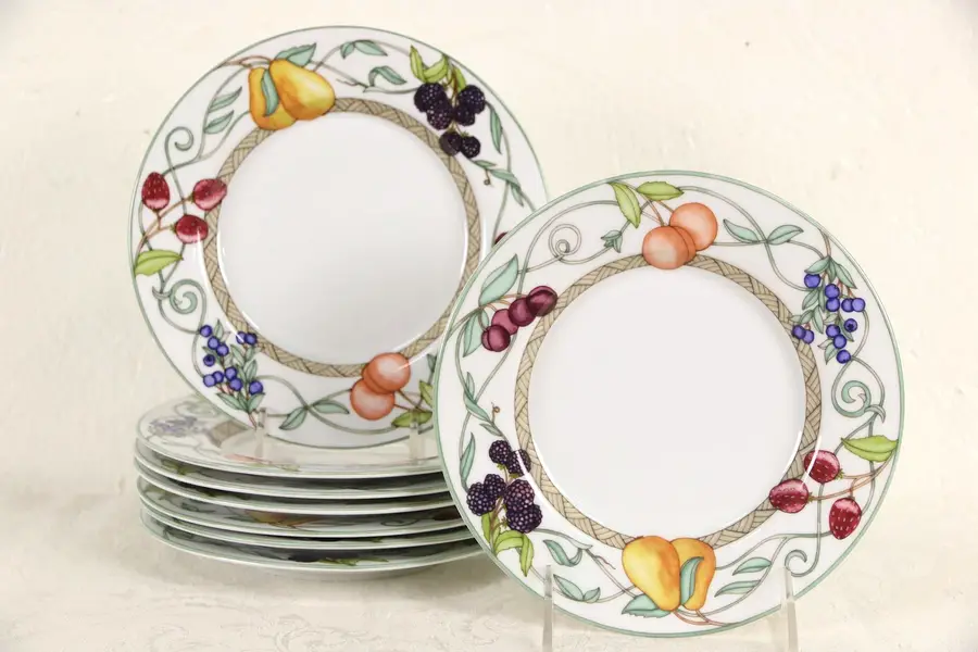Photo of Set of 8 DANSK PORTUGAL UMBRIAN FRUITS Bread & Butter plates 7 3/8"
