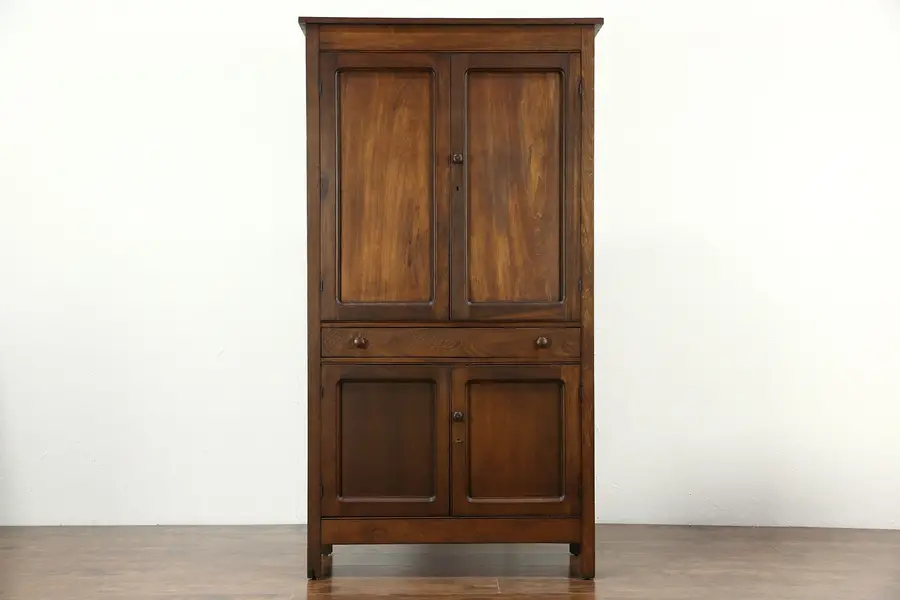 Photo of Pie Safe Antique 1900 Kitchen Pantry Cupboard, Punched Tin Panels