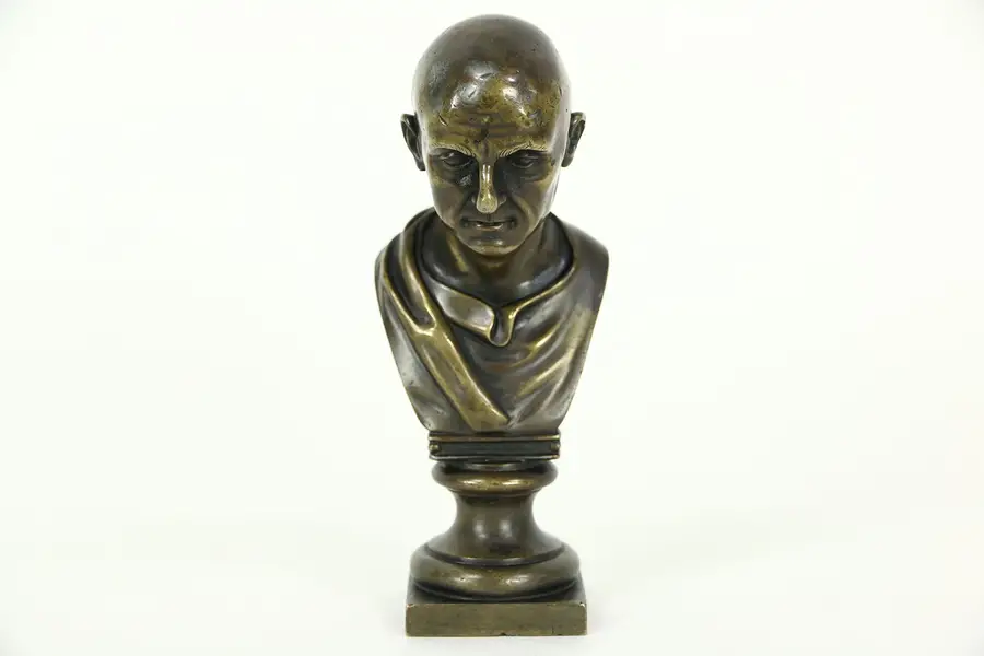 Photo of Bronze Antique 1900 Bust of a Roman