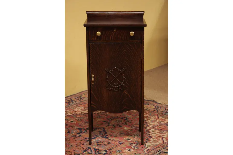 Photo of Oak Antique Music Cabinet