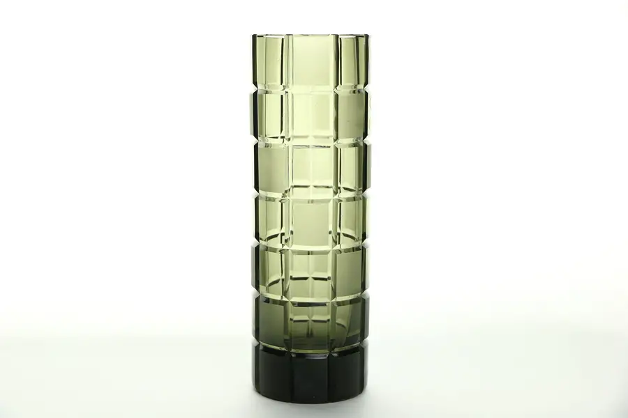 Photo of Vase signed Rosenthal of Germany, Blown & Cut Smoke Crystal