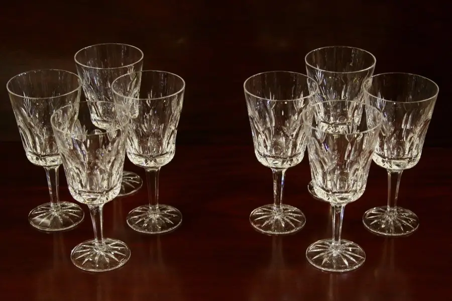 Photo of Set of 8 Gorham Esprit Crystal Goblets