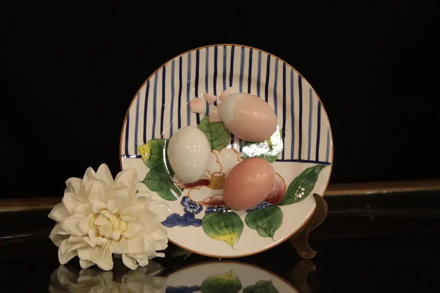 Photo of Tiffany Hand Painted Art Plate with Eggs