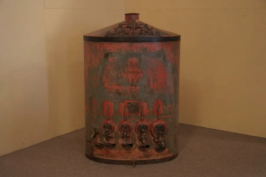 Photo of German Antique Oil Dispenser, Brass Taps