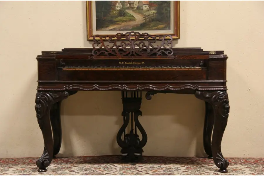 Photo of Kimball of Chicago 1860 Rosewood Antique Melodeon Pump Organ