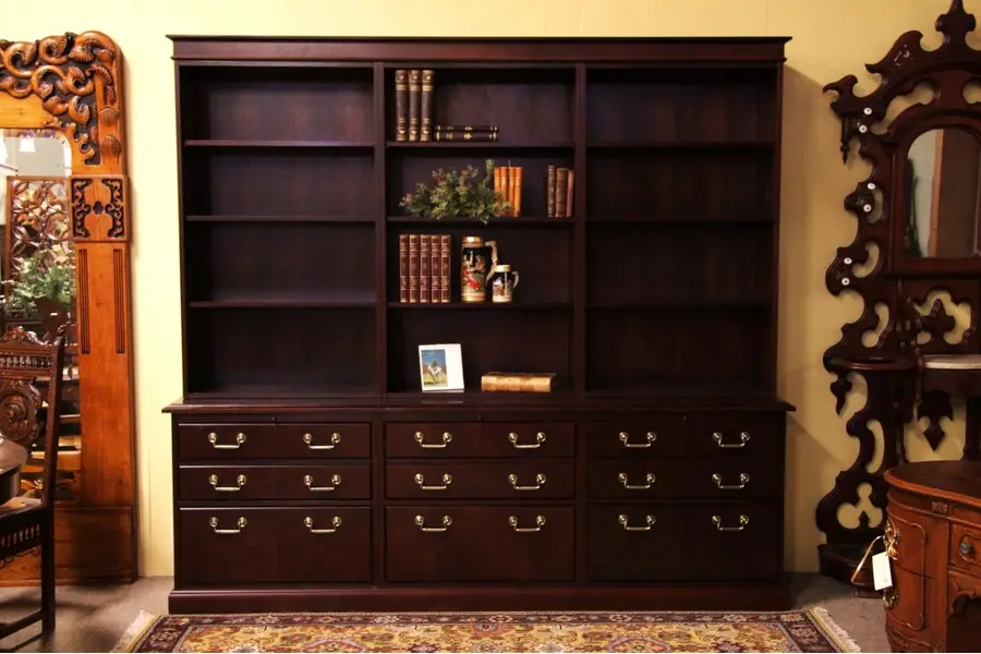 Photo of Credenza Lateral File, Triple Bookcase Top