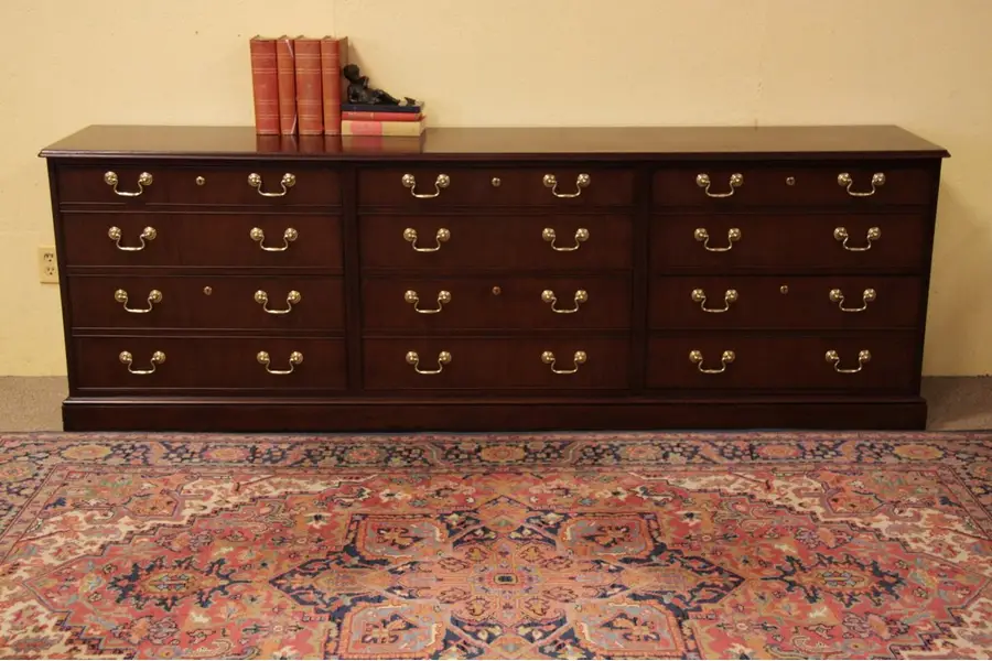 Photo of Baker Executive Mahogany Credenza Lateral File