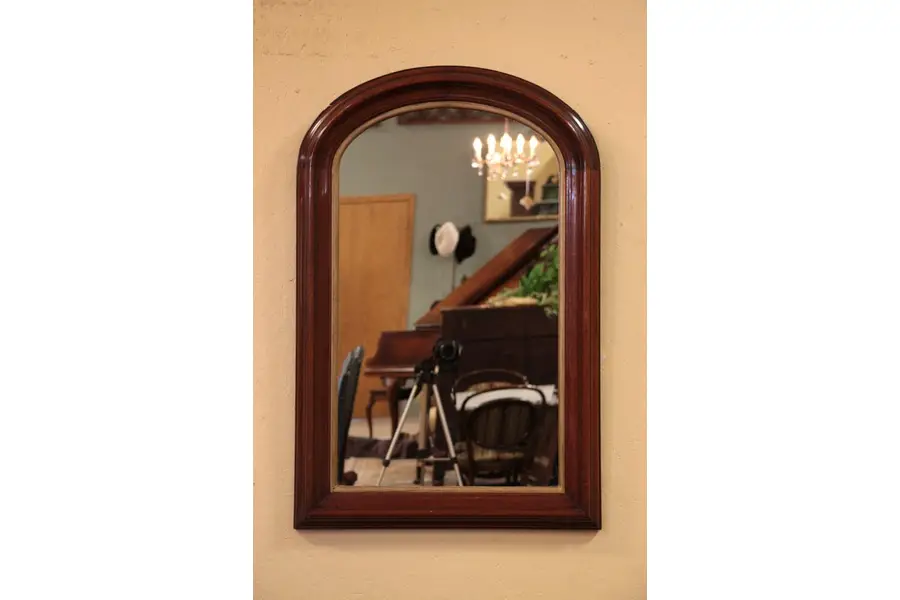 Photo of Victorian Oval Top Walnut Mirror
