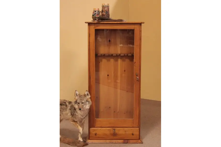Photo of Country Pine Rustic Antique Gun Cabinet