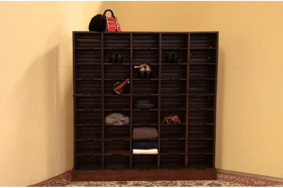Photo of Courthouse Oak File Cabinet, 45 Compartments