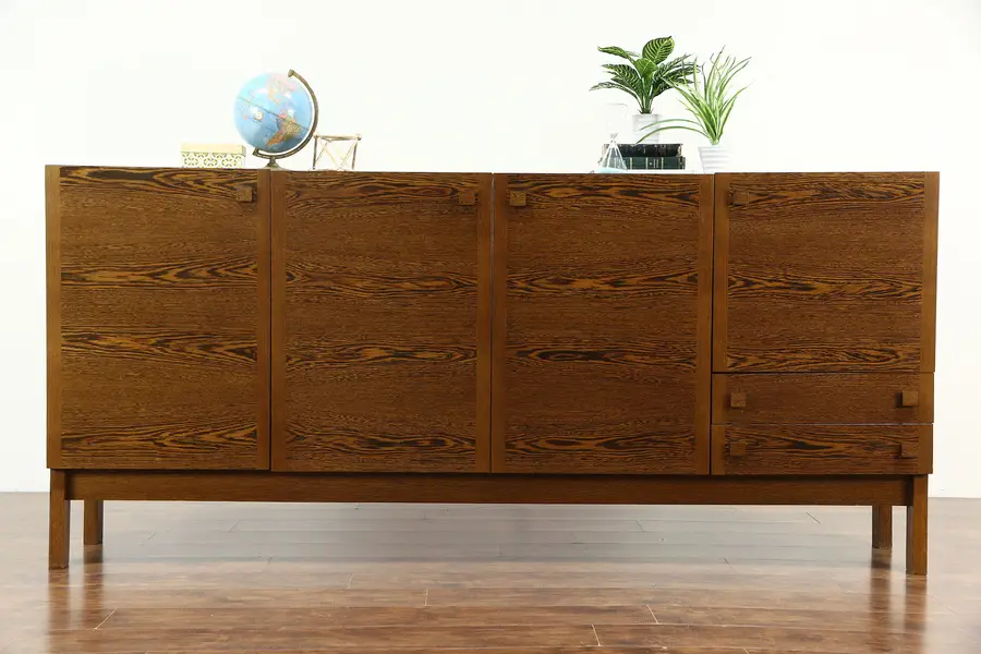 Photo of Midcentury Danish Modern Panga Panga 60's Vintage Sideboard TV Console, Signed