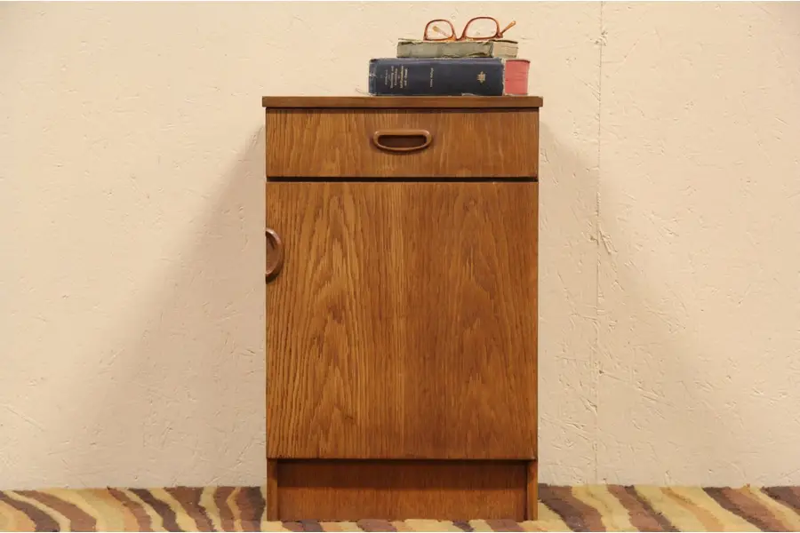 Photo of Midcentury Danish Modern Teak 1960 Vintage Nightstand or End Table