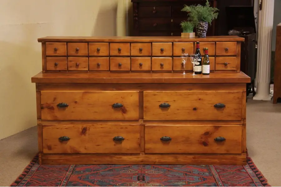 Photo of Country Pine 22 Drawer Kitchen Island or Counter