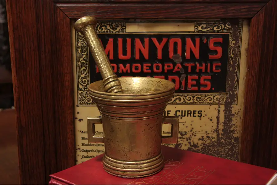 Photo of Brass Antique Pharmacy Mortar & Pestle