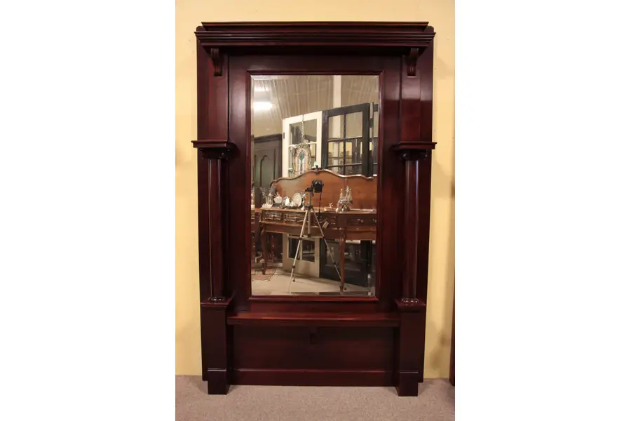 Photo of Hall or Antique Pier Mirror, Mahogany Columns