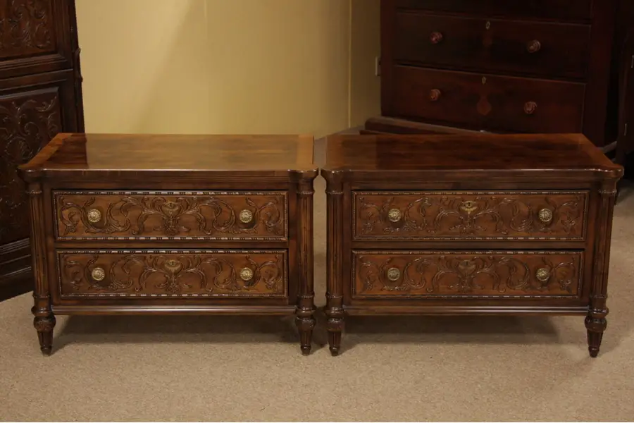Photo of Pair Henredon Villa Borghese Chests / Bedside Tables